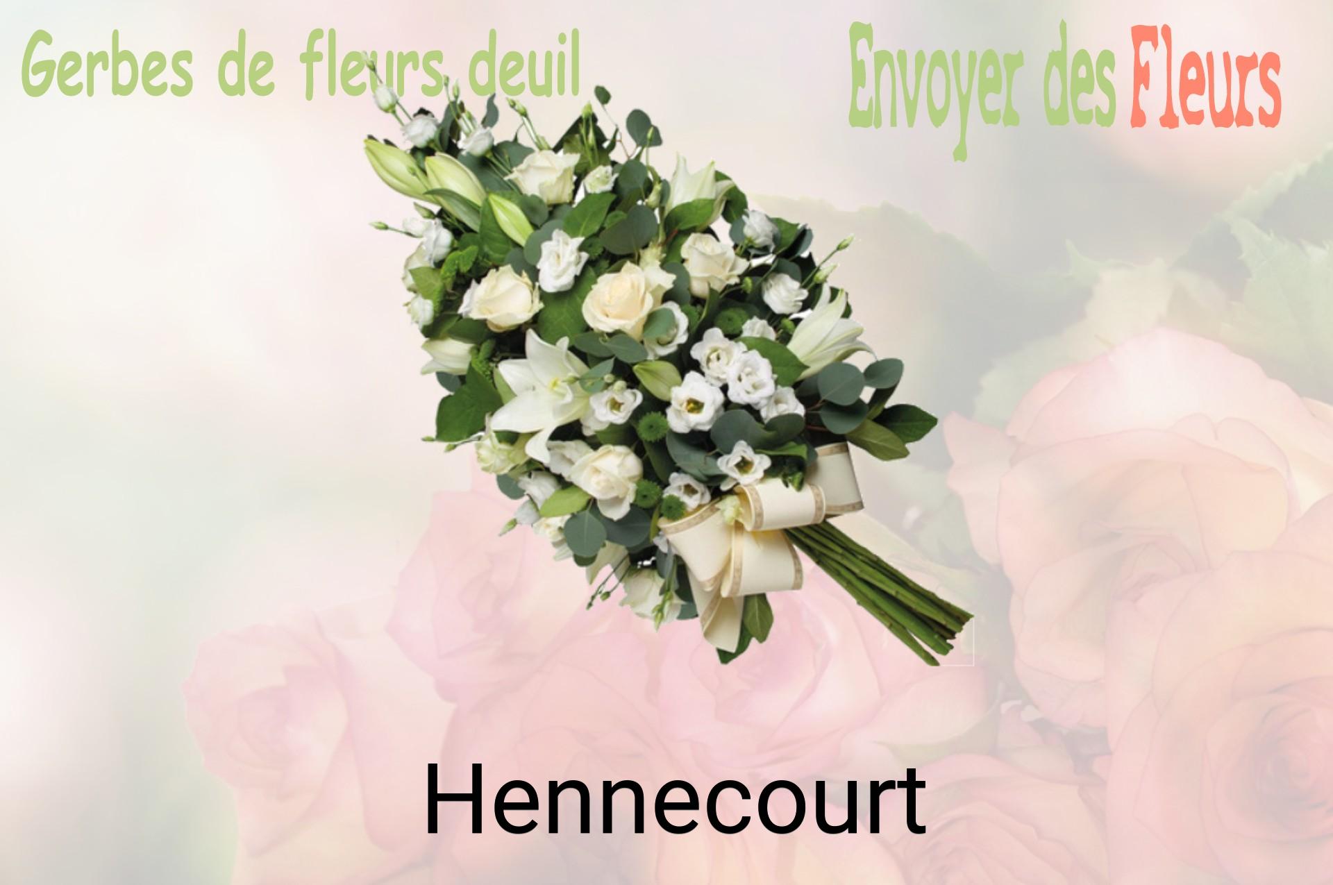 Gerbe de fleurs de deuil livrée à Hennecourt